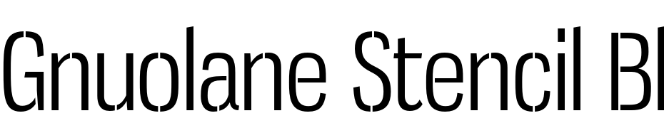 Gnuolane Stencil Bk Regular Yazı tipi ücretsiz indir